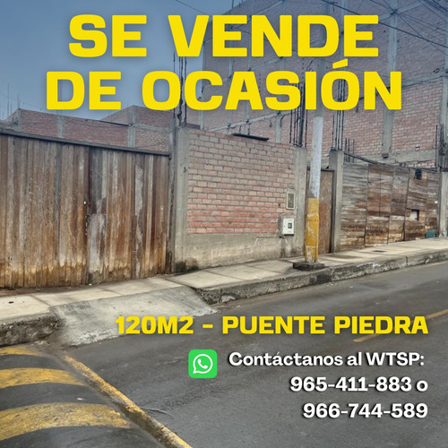 Venta O Alquiler De Terreno De Ocasión - 120 M2 En Puente Piedra