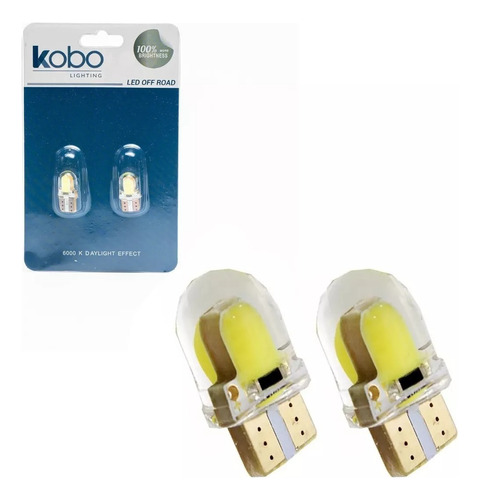 Lampara T10 Posicion Led Siliconado W5w X2 Blanco Mini