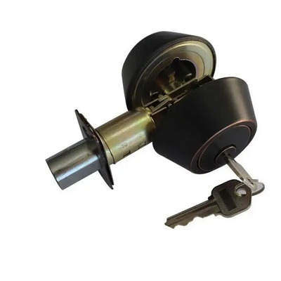 Cerrojo Pmh Puerta Acero Negro Mate Doble Cilindro Llave-Llave | MercadoLibre