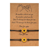 2 Pulsera Girasol Duo  Amor Amistad Tu Y Yo