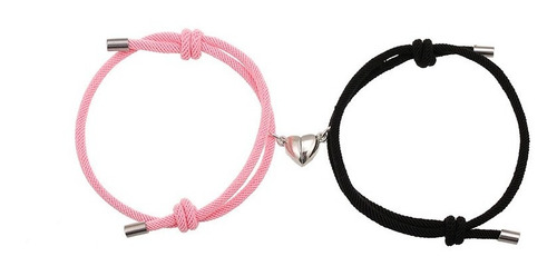 Pulseras Magnéticas Unidas Parejas/amigos Rosa + Negra