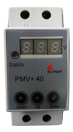 Protector Tension C/voltimetro Monofasico 40a Elitron Pmv+40