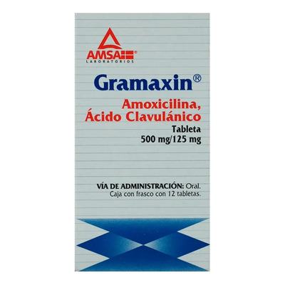Gramaxin Tableta 500 Mg\u002F125 Mg, 12 Tabletas Amoxicilina\u002FAcido clavulanico | MercadoLibre