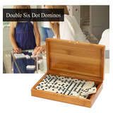 Juguete Dominoes Game Travel Black Dots Dominoes Double Six