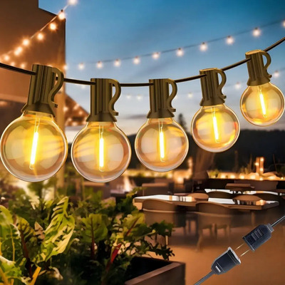 Guirnalda De Luces Exterior, 25m 30+2 Led Focos Vintage G40 Serie De Luz Impermeables, Greehaun Luces Decorativas Para Iluminación De Jardin | Envío gratis