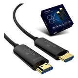 Cabo Hdmi 2.1 Moshou Fibra Ótica 8k 4k Tv Pc Gamer 10 Metros