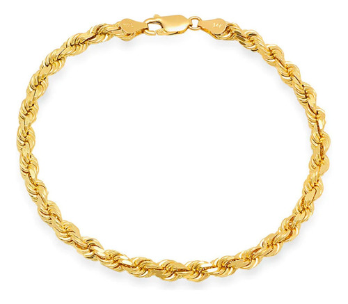 Pulso Pulsera Torzal Torsal Oro 14k Italy 18cm 4mm