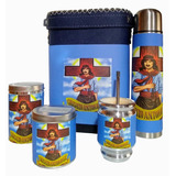 Set Matero Completo Gauchito Gil Bolso Ecocuero Termo Acero Inoxidable Excelente Calidad Yerbera Azucarera Mate Bombilla