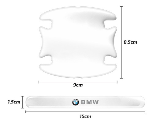 Kit Adesivos Emblemas Protetor Maçaneta Resinados Universal