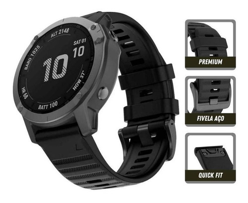 Pulseira Quick Fit Compatível Garmin Fenix 5 Fenix 6 E 6 Pro