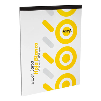 Block Tamaño Carta Blanco Rayter Cont. 80 Hojas | MercadoLibre