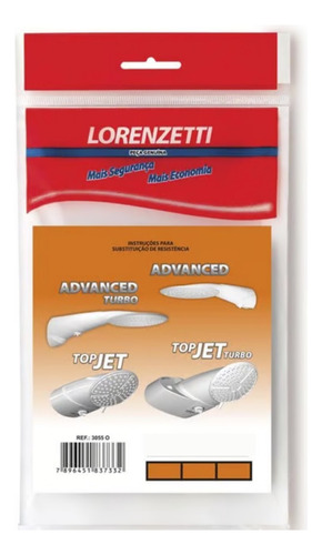 Resistência  Advanced/ Top Jet Multi Lorenzetti 127v Ou 220v