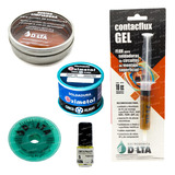 Kit Soldar Estaño 250g .7 Flux Resina Malla Desold Decapante