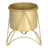Flower Plant Pot With Stand Gold Metal Herb Pot With Gold