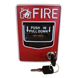 Botón Estación Manual Accionar Alarma Incendios + Llaves