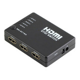 Hub 5 Portas Hdmi Switch Com Controle Remoto Hd 3 Metros    