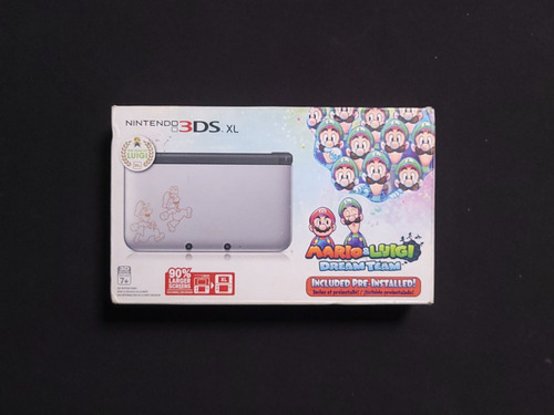 Nintendo 3ds Xl Plata Mario & Luigi Dream Team + Caja