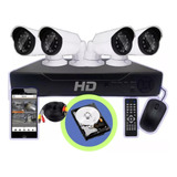 Kit Seguridad Dvr Full Hd 4 Camaras Hd Exterior + Disco 1tb