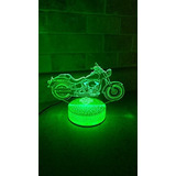 Harley Davidson Moto 3d 7 Color Led Luz De Noche 0.50watts 1