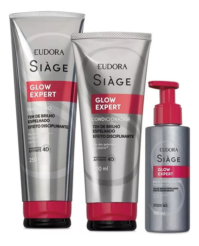 Eudora Siàge Glow Expert Kit Shampoo+condicionador+balm