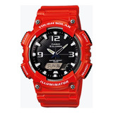 Casio Aq S810wc 4a Solar Original Deportivo Rojo Sumergible 