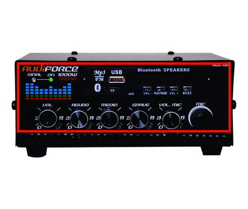 Amplificador Som Ambiente Receiver 1000w Blueethooth Usb