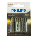 Kit 4 Pilas Alcalinas Phillips Aa