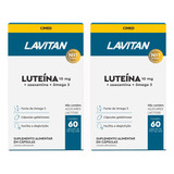 Kit 2 Luteina Zeaxantina E Omega 3 Softgel Lavitan Visão