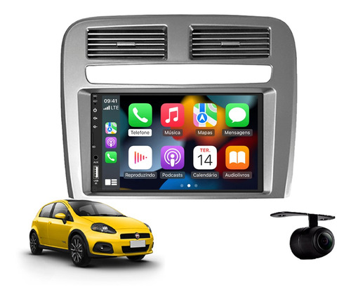 Central Multimidia Apple Carplay Fiat Punto 2010 2011 2012 P