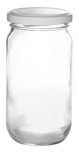 Frasco De Vidrio Transparente Alba 330 Cc Con Tapa X 45 Unid