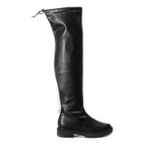 Bota Feminina Vizzano Salto Montaria Over Preto Marrom 