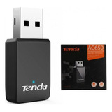 Adaptador Wifi Tenda U9  Usb Ac650 Dual Band Black