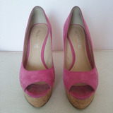 Limpia De Closet - Sandalias Aldo Wedges Gamuza Rosa