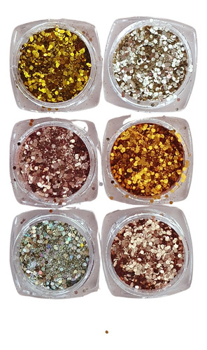 Glitter De Unha Flocado Gel Natural Acrílico Kit + Brinde