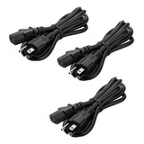 3pz Cable Fuente Poder Corriente Monitor Computadora Pc Cpu