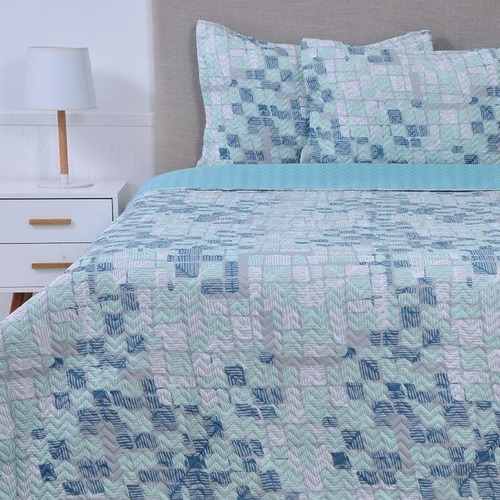 Quilt 2 Plazas Microfibra Estampado Hatillo