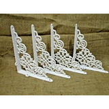 Soportes De Pared De Hierro Fundido Estilo Antiguo Blanco 19