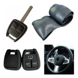 Cubre Volante + Funda Llave Silicona Chevrolet Celta Negro