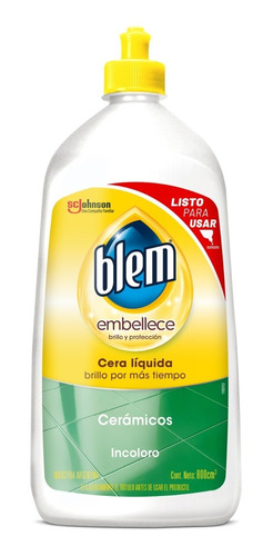 Cera Líquida Pisos Cerámicos Blem Incoloro Botella