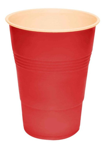 50 Vasos Desechables Color Rojo  16oz Biodegradables Bosco