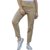 Pantalón Mujer Mom Pinzado Bengalina  Elástizada Moda Dama 