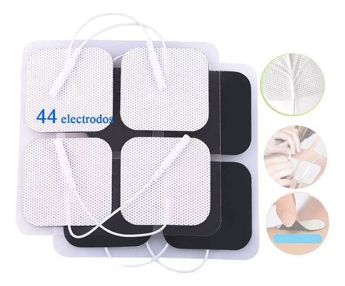 44 Unids Almohadillas De Electrodos 5x5 Electroterapia Tens