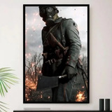 Quadro Gamer Battlefield 4 Jogo Tiro A3 35x45cm