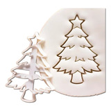Cortador Biscoito Árvore Natal Pinheiro Com Estrela - 9 Cm