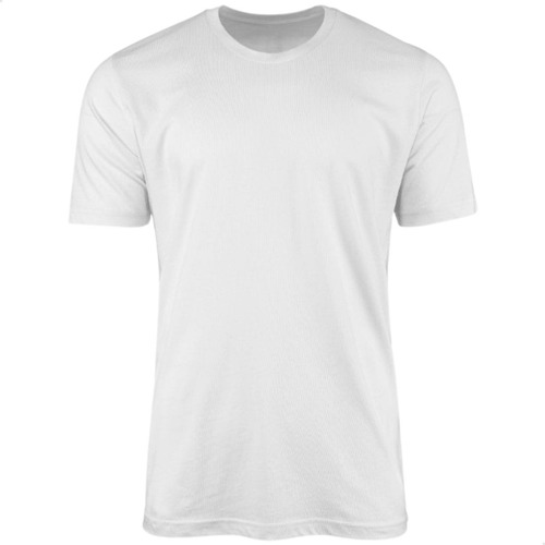 Camiseta Masculina Branca Uniforme Gola Redonda Algodão