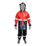 Impermeable Rojo Para Motociclista C/reflejantes Impermexa-