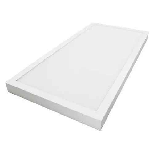 Plafón Led Rectangular 60x30 24w Diseño Moderno Blanco Chato