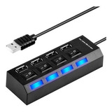 Hub Puertos 4 Multi Usb 2.0 Indicador Luz / Velocidad