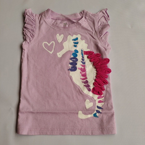 Camiseta Morada Niña Manga Corta T 18-24 Meses 