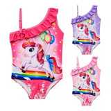 Unicornio Niña Slash Halter Traje De Baño Body De Una Pieza